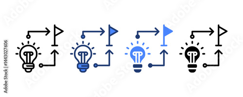 Realization Icon set multiple style collection