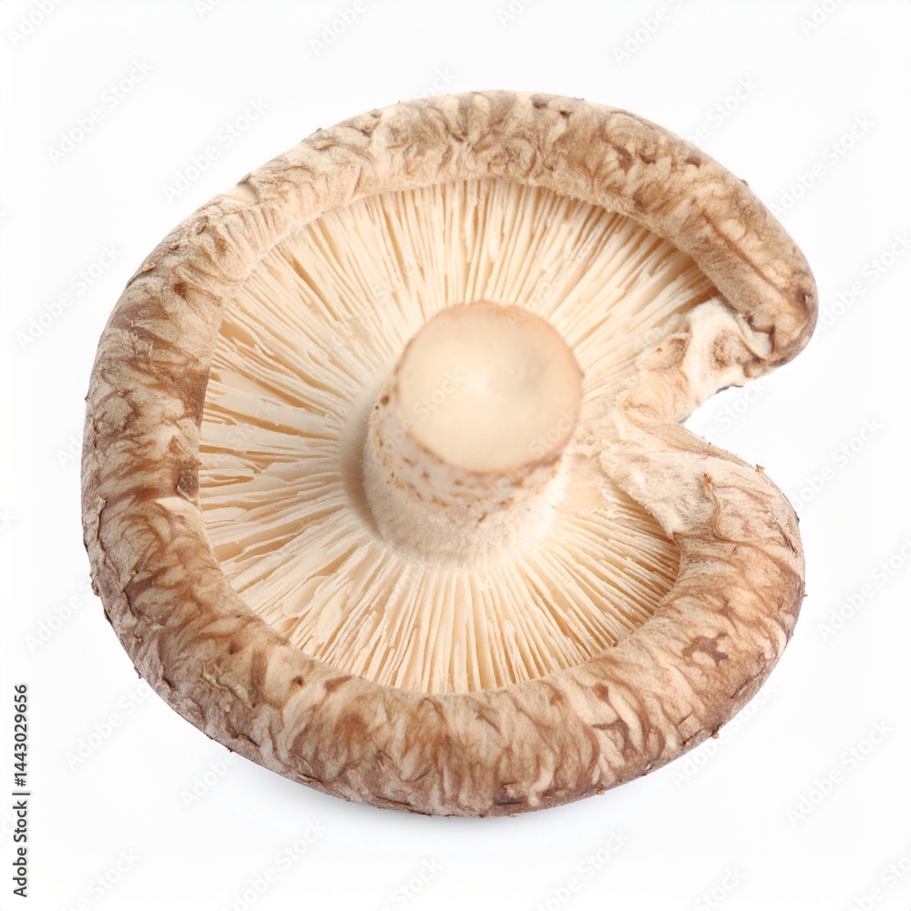 Fresh Shiitake Mushrooms Isolated on White Fresh Shiitake Mushrooms Isolated on White