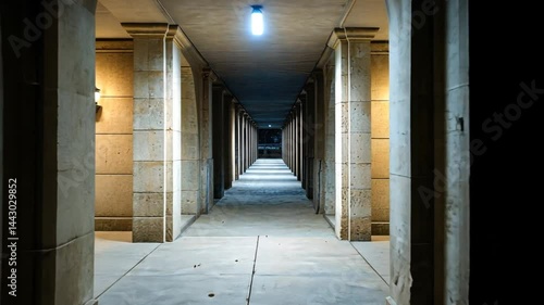 Wallpaper Mural Long, arched passageway at night Torontodigital.ca