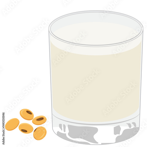 soymilk, Soy milk with soybeans.