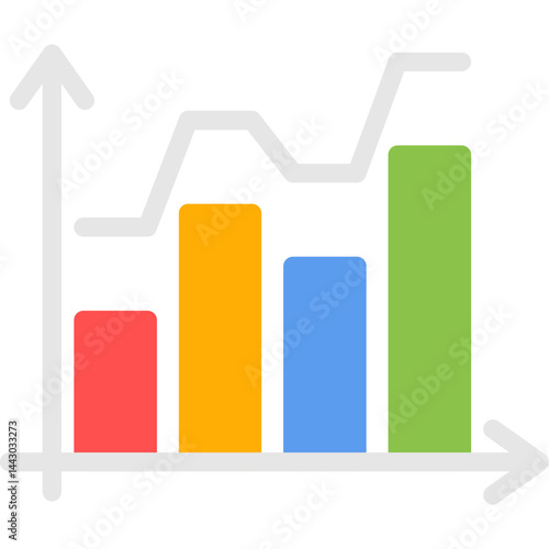 Crop Yield Graph Flat Icon