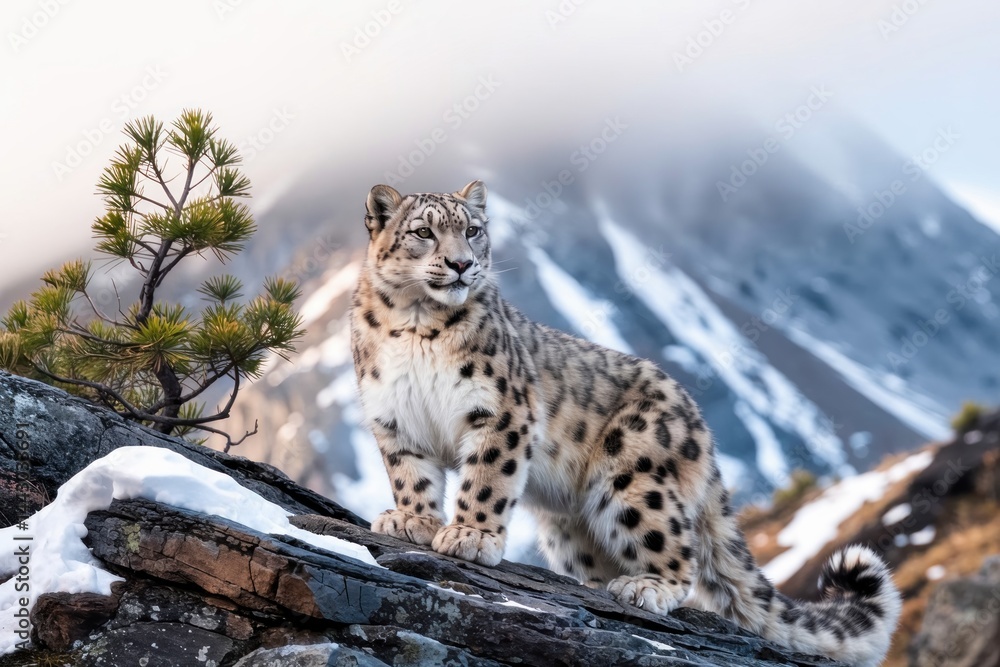 Snow Leopard Wildlife Nature Mountain Habitat Outdoors Animal Photography Snow Leopard Wildlife Nature Mountain Habitat Outdoors Animal Photography