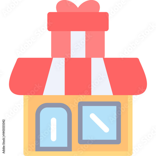 Gift Shop Flat Icon