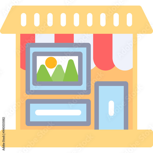 Art Gallery Store Flat Icon