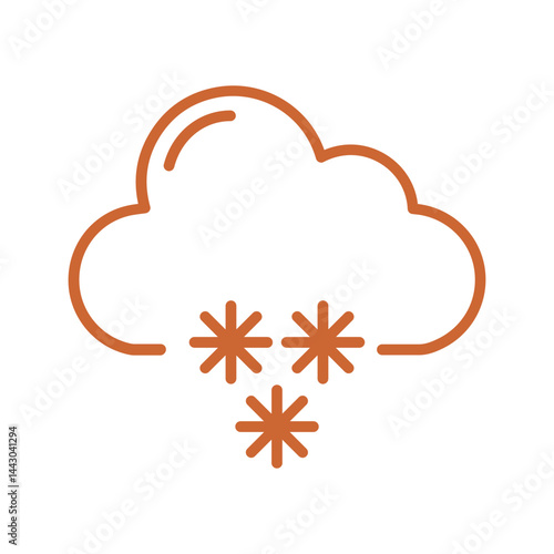 Snowfall Vector Icon