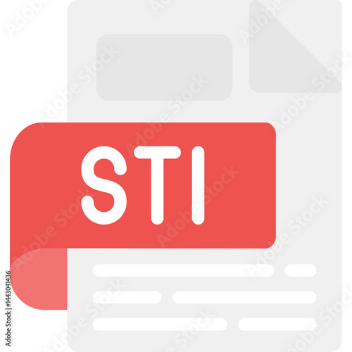 STL Flat Icon