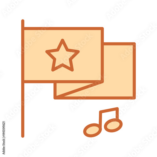 National Anthem Vector Icon