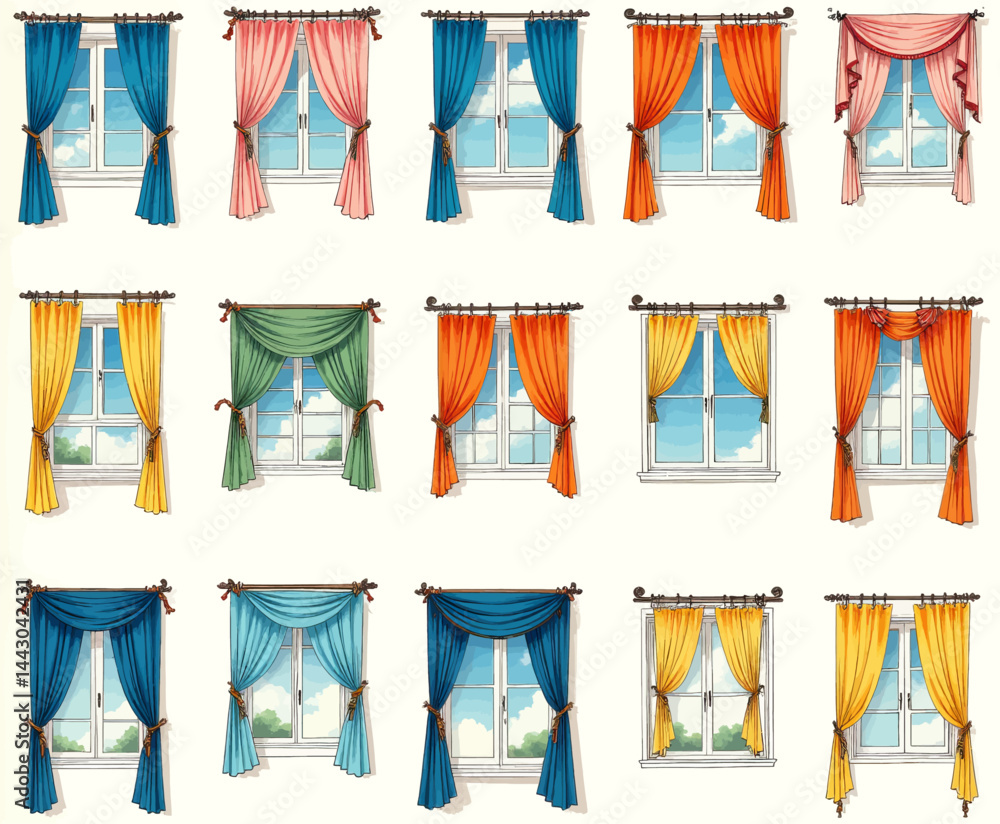 Curtain Style Guide: Assorted Colors and Designs