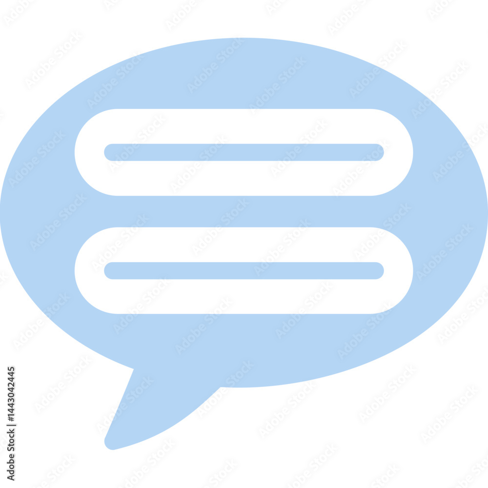 Curved Tail Speech Bubble Flat Icon Curved Tail Speech Bubble Flat Icon