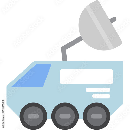 Mars Rover Flat Icon