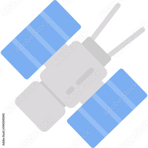 Ion Propulsion Engine Flat Icon