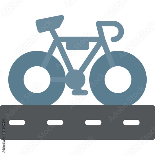 Bicycle Lane Flat Icon