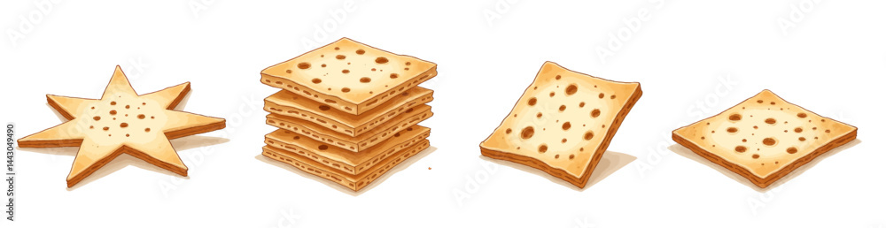 Cartoon Crackers: Star, Stacked, and Single