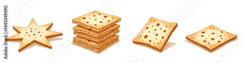 Cartoon Crackers: Star, Stacked, and Single