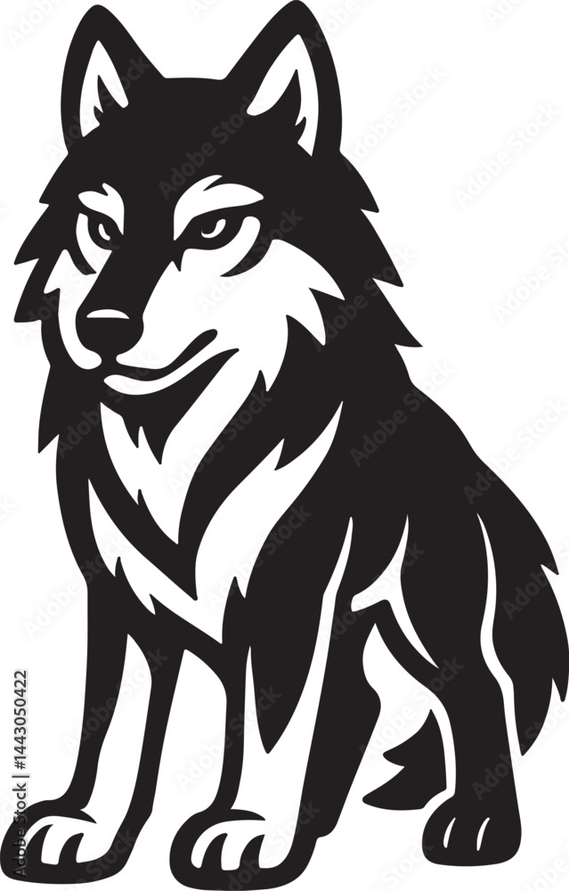 Obraz premium wolf vector illustration