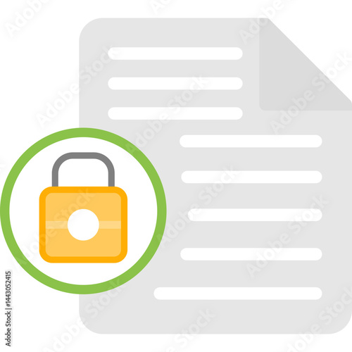 Data Access Control Flat Icon