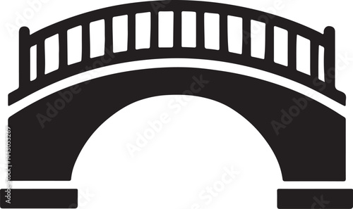 vector illustration of arch bridge