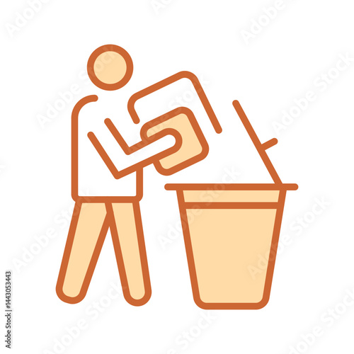 Decluttering Vector Icon