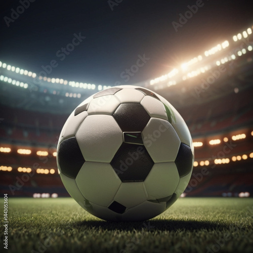 soccer ball on stadium