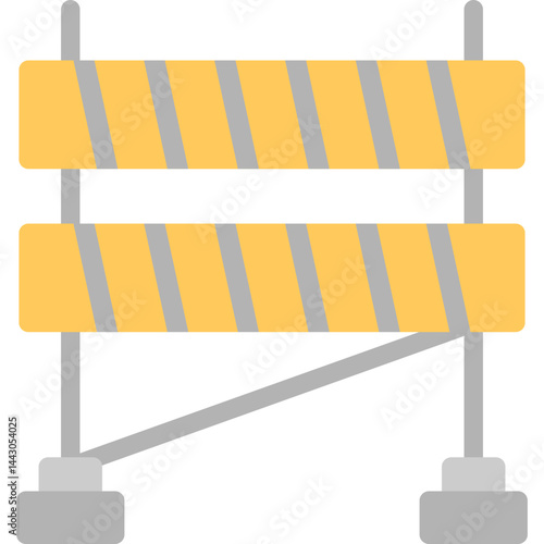 Police Barricade Flat Icon