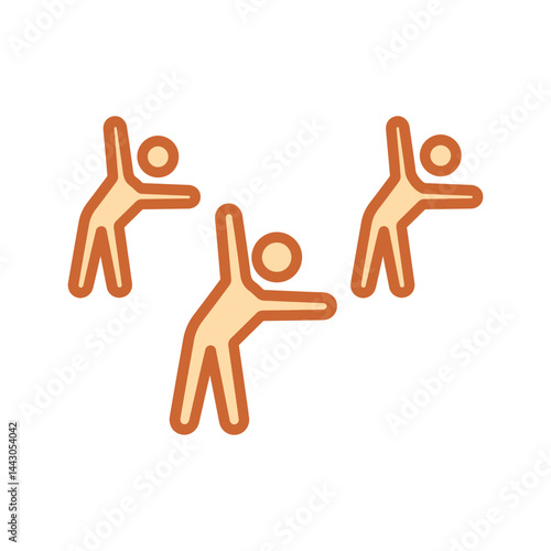 Group Fitness Vector Icon