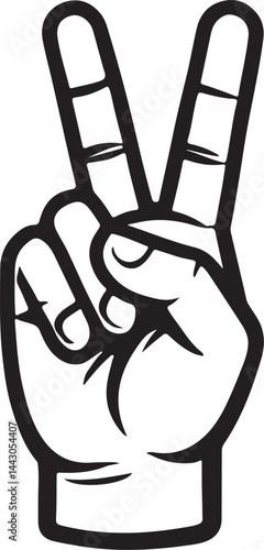 peace hand drawing