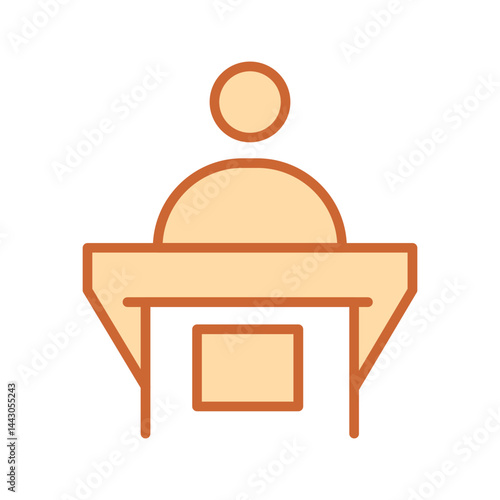 Court Hearing Vector Icon