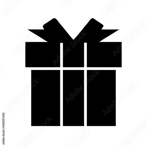 gift box gift giving holiday present silhouette on transparent background for web and graphic design