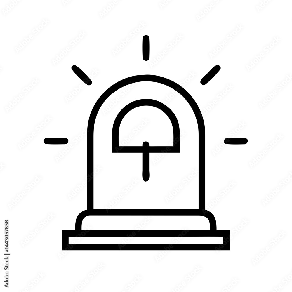 alarm light on transparent background for web and graphic design alarm light on transparent background for web and graphic design