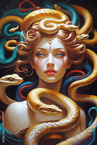 woman with snake