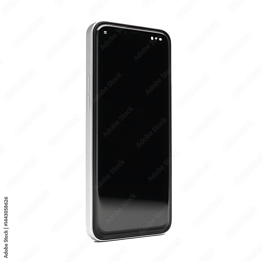 3D Model Of A Smartphone Simple Design White Background 3D Model Of A Smartphone Simple Design White Background