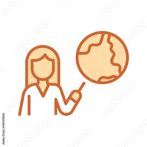 Teacher Globe Vector Icon
