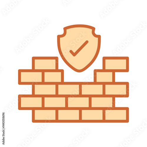 Firewall Protection Vector Icon