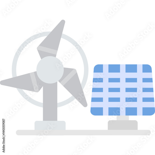 Wind Farm Flat Icon