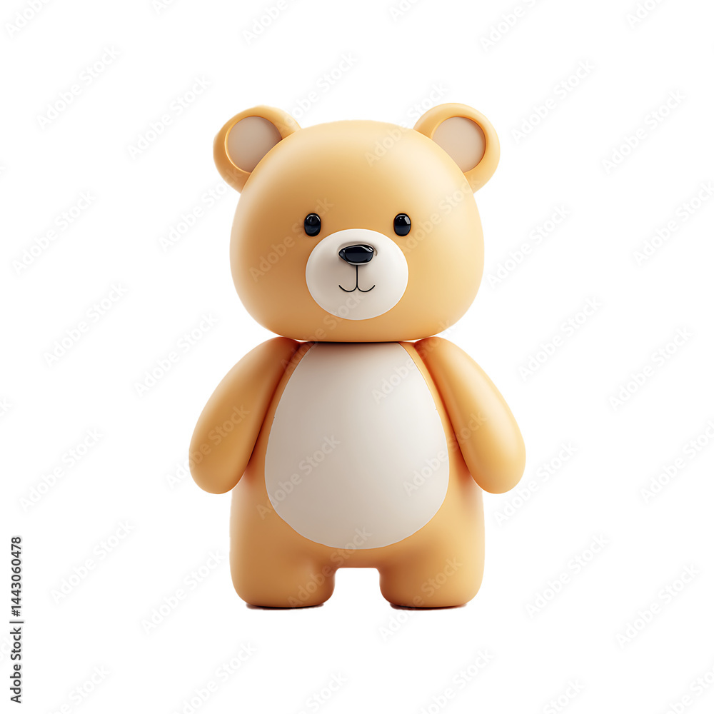 3D Model Of A Teddy Bear Toy Cute And Simple White Background 3D Model Of A Teddy Bear Toy Cute And Simple White Background