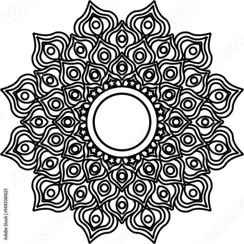 Mindful Patterns of a Mandala Outline