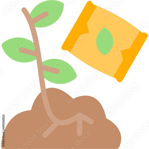 Sowing Seeds Flat Icon