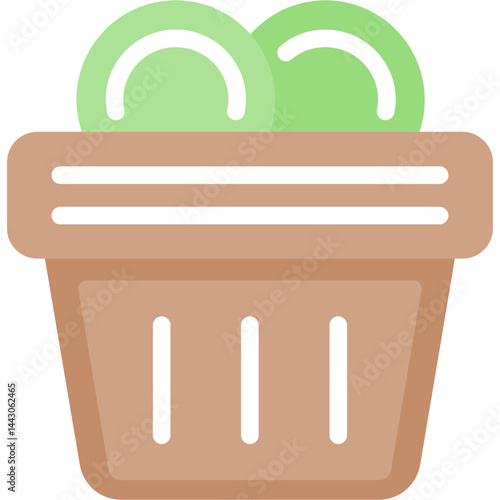 Vegetable Basket Flat Icon