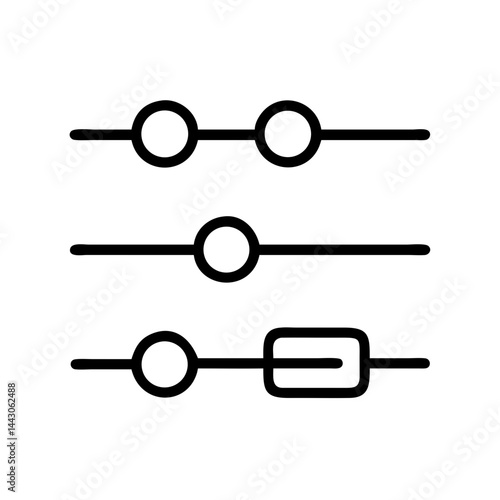 sliders photo settings adjustments on transparent background for web and graphic design