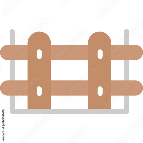 Farm Fence Flat Icon