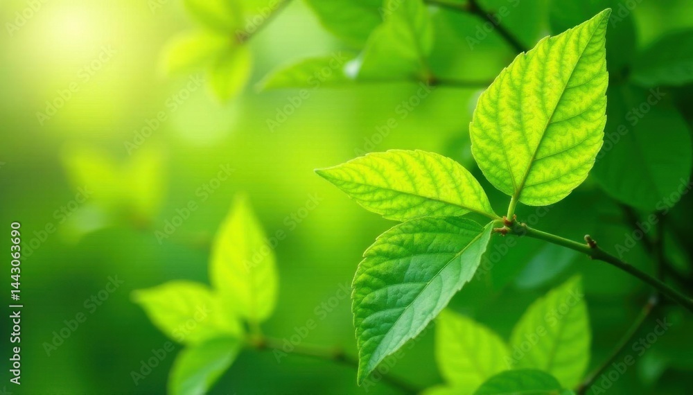 Vibrant green leaves unfurl, sunlight dappled , leaf texture, detail shot, macro Vibrant green leaves unfurl, sunlight dappled , leaf texture, detail shot, macro
