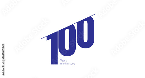 Celebrating 100 Years: A bold anniversary design with strong, blue typography emphasizing a century of achievement.