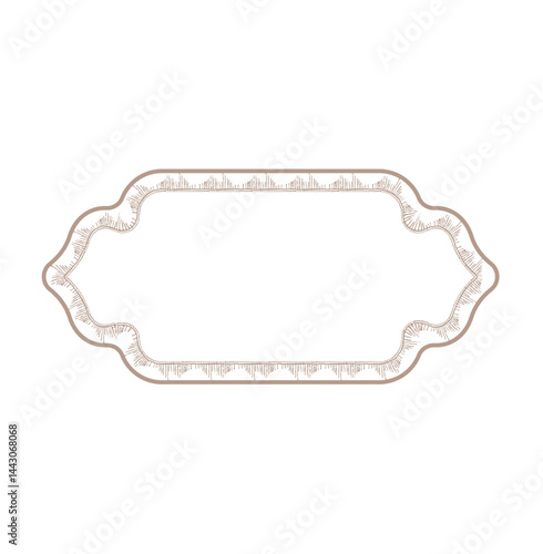 Eslimi Tazhib Iranian Art Design Text Box Floral Vector