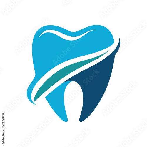 Abstract Tooth Clean Line for Dental Clinics and Health