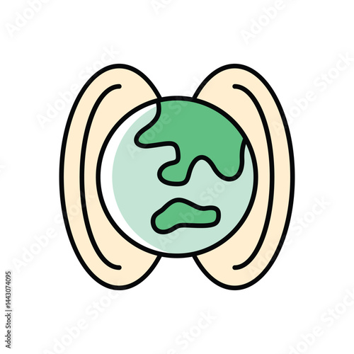 Magnetic Field Icon vector stock illustration