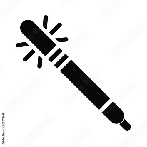 glow party sticks icon silhouette vector illustration