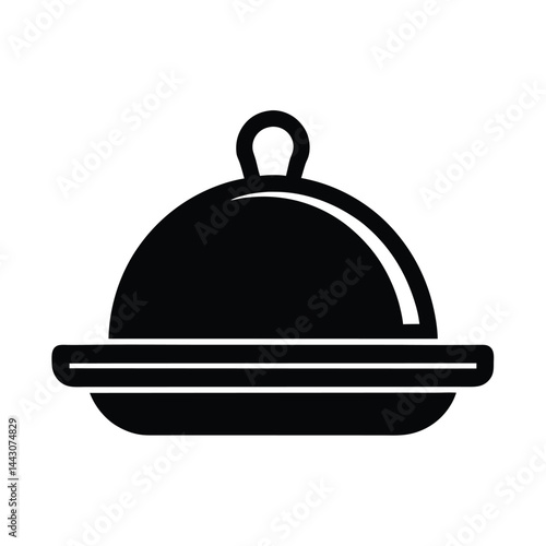 gourmet food tray icon silhouette vector illustration