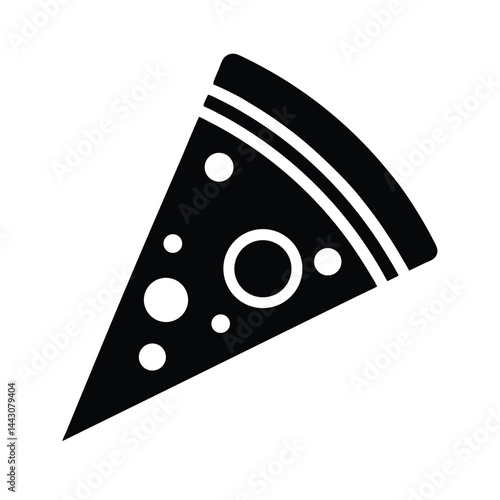 party pizza slice icon silhouette vector illustration