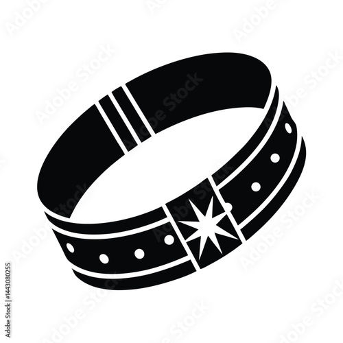 party wristband icon silhouette vector illustration