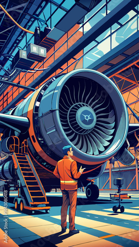 A man in a pilot's uniform is sitting in the cockpit of an airplane. The airplane is surrounded by other airplanes, and there are several other objects in the scene, including a ball and a car